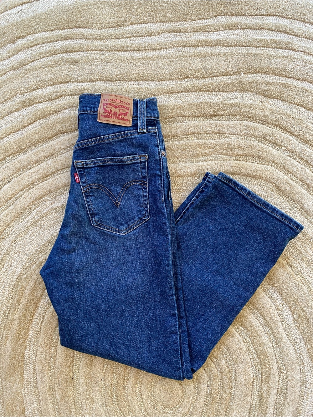 Levi's Rib Cage Straight Ankle Jeans Dark Wash